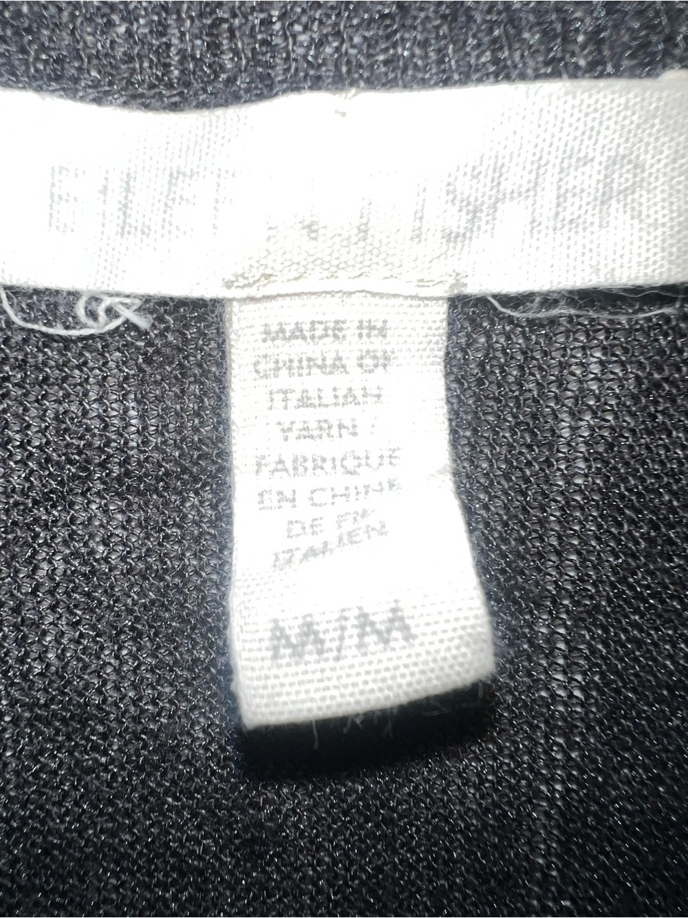 Eileen Fisher Charcoal Gray Organic Linen Hi Low Hem Long Sleeve Top Sz M - Picture 3 of 10